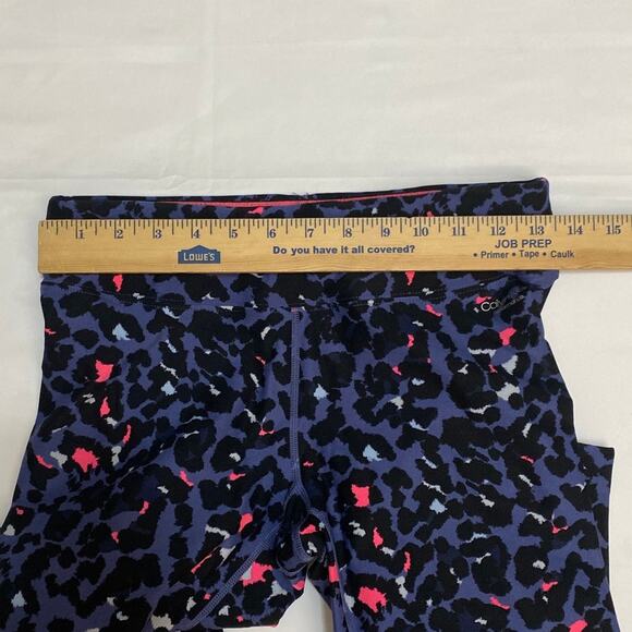 Calvin Klein Performance WICK Leggings Ruched Hem Animal Cheetah Print Sz Small - Picture 8 of 12